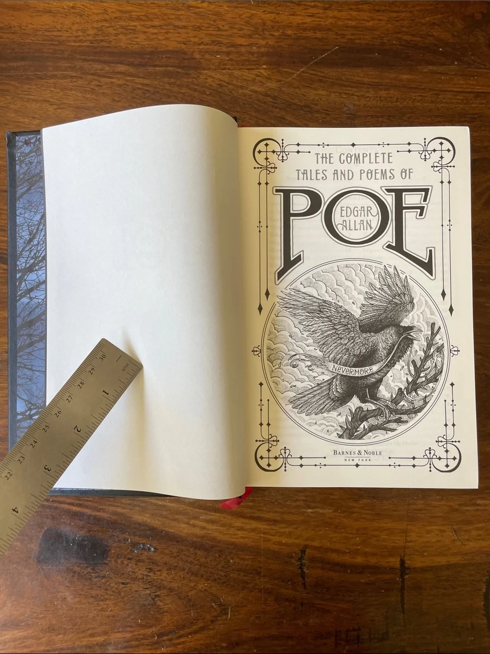 Edgar Allan Poe Black Hardcover Embossed Book Complete Tales & Poems Raven